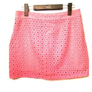 XS Eyelet Mini Skirt Lily Pink